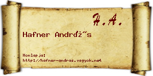 Hafner András névjegykártya