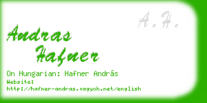 andras hafner business card