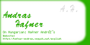 andras hafner business card